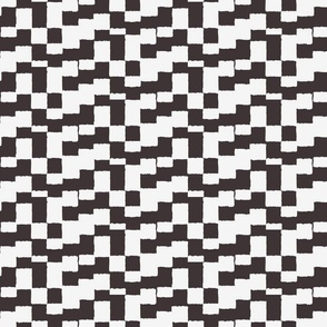 eroded checkerboard check dark brown on light gray | small