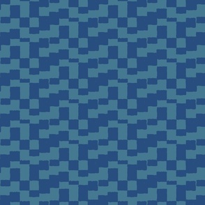 eroded checkerboard check azure blue on teal | small