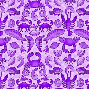 Seafood (Purple Monochrome)