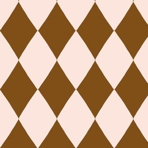 vintage harlequin pink chocolate brown