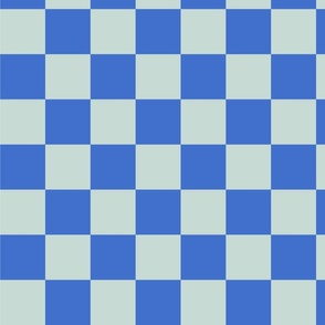 Blue and Mint Checkers 2.5"