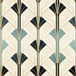 gold,teal,black,silver,Art Deco,Geometric patterns,Bold contrast,Contemporary elegance,Minimalist design,Sleek aesthetics,Clean lines,Abstract motifs,Graphic elements,Striking visual impact,Monochromatic beauty,Dynamic compositions,Visual rhythm,Edgy ,sop