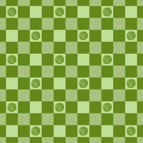 Limeade Checkerboard in Sliced Lime and Air in Small Scale