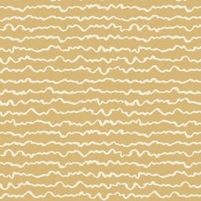 The Paxton, Wavy Lines, Golden, Hand-Drawn