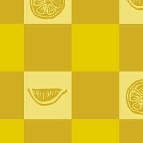 Lemonade Checkerboard in Lemon Wedge in Large Scale