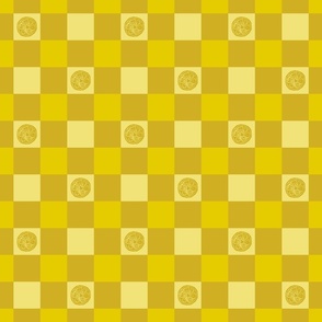 Lemonade Checkerboard in Sliced Lemon and Air in Small Scale