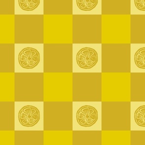 Lemonade Checkerboard in Sliced Lemon in Medium Scale