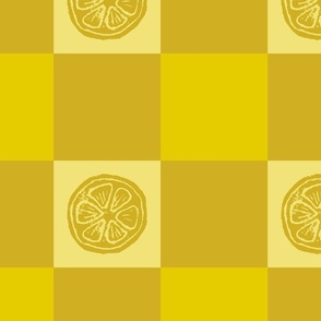 Lemonade Checkerboard in Sliced Lemon in Large Scale