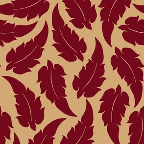 Feathery Leaves - Cranberry on Pie Crust