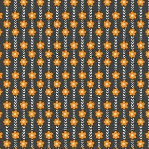 Orange Knit Flowers