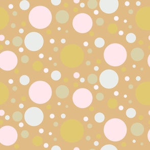 Pastel Dots on Taupe
