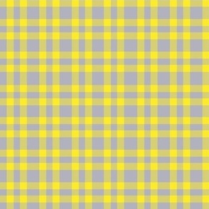 Gray, grey and yellow plaid, Checks  - on the road collection