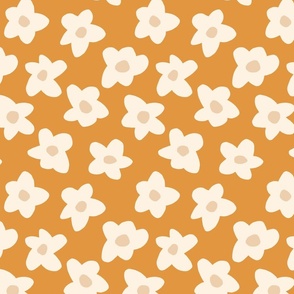 2.5in // Graphic retro Flowers Cream on Butterscotch yellow_ADMIN_Jun-20-103504-2022_Conflict