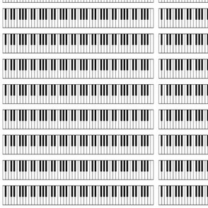 Piano keyboard black and white