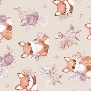 Boho Baby Fox - ROTATED - beige