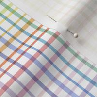 Cute rainbow checked gingham micro