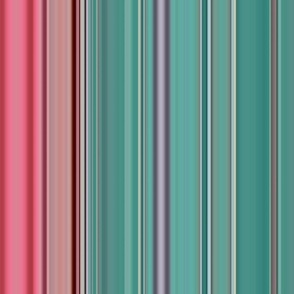 Aqua_ Pink Stripes