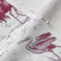 Red Crane Toile