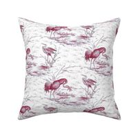 Red Crane Toile