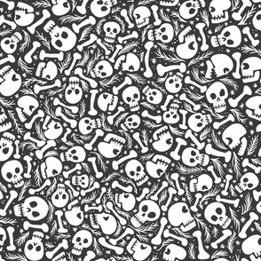 Halloween Skulls and bones - normal scale