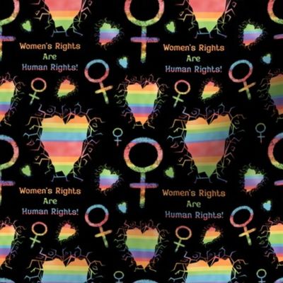 Women’s Rights Rainbow Stripe On Black