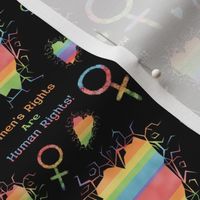 Women’s Rights Rainbow Stripe On Black