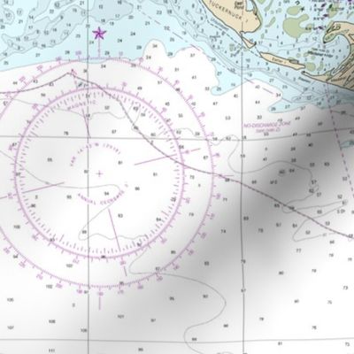 NOAA Nantucket Island nautical chart (cropped from larger #13241 chart, soundings visible) 21x18"