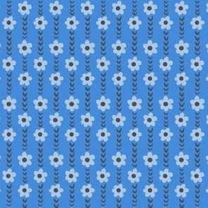 Knit Floral, Blues