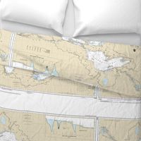 NOAA Great Lakes nautical chart (42x31.5" - one chart per yard for narrower fabrics)