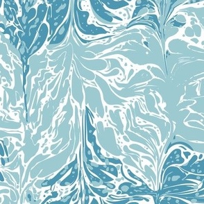 Blue Marbled Paper