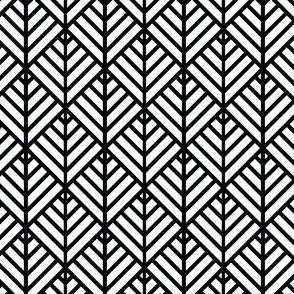 black and white geo pattern