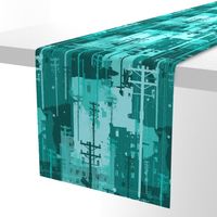 urban camo  teal - medium scale