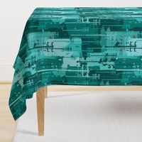 urban camo  teal - medium scale