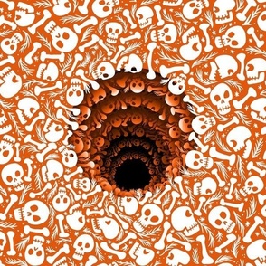 Halloween Skull Pit orange-normal scale
