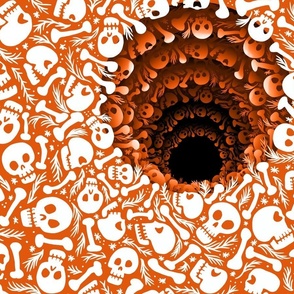 Halloween Skull Pit orange-jumbo wallpaper scale