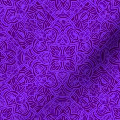 Monochrome African Wax Print - Purple