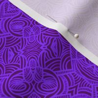 Monochrome African Wax Print - Purple