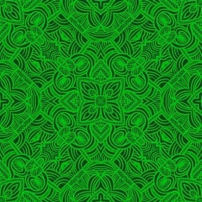 Monochrome African Wax Print - Green