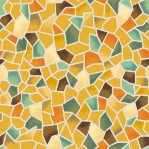 Mosaic in 70s colors retro
