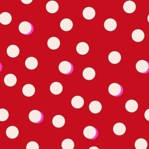 Pop Color  Scattered Dot_red