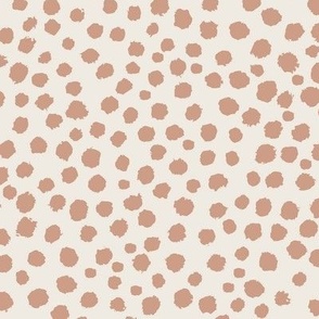 Dots in Watercolour - Rose Tan on Alabaster White