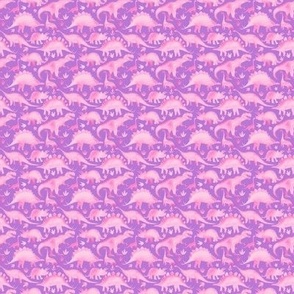 Pink dinos on purple - tiny scale