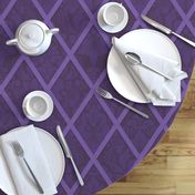 Damask - Plum Wallpaper with Ribbons