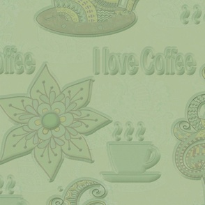 My Monochrome 'I love coffee' design