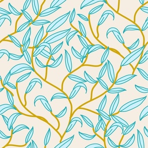  Willow Branches with Teal Leaves