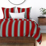 Organic Modern Holiday red/mint stripe