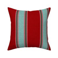 Organic Modern Holiday red/mint stripe