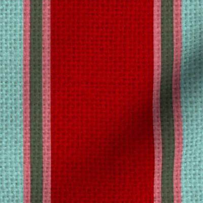 Organic Modern Holiday red/mint stripe