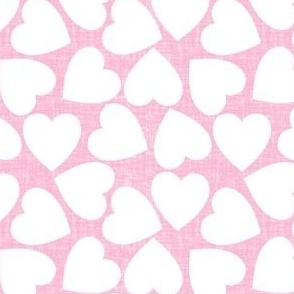 Heart Linen texture_Warm Pink