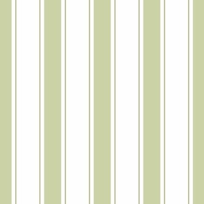 Bella Petals Coordinate - Summer Awning Solid Stripe - Peridot Green